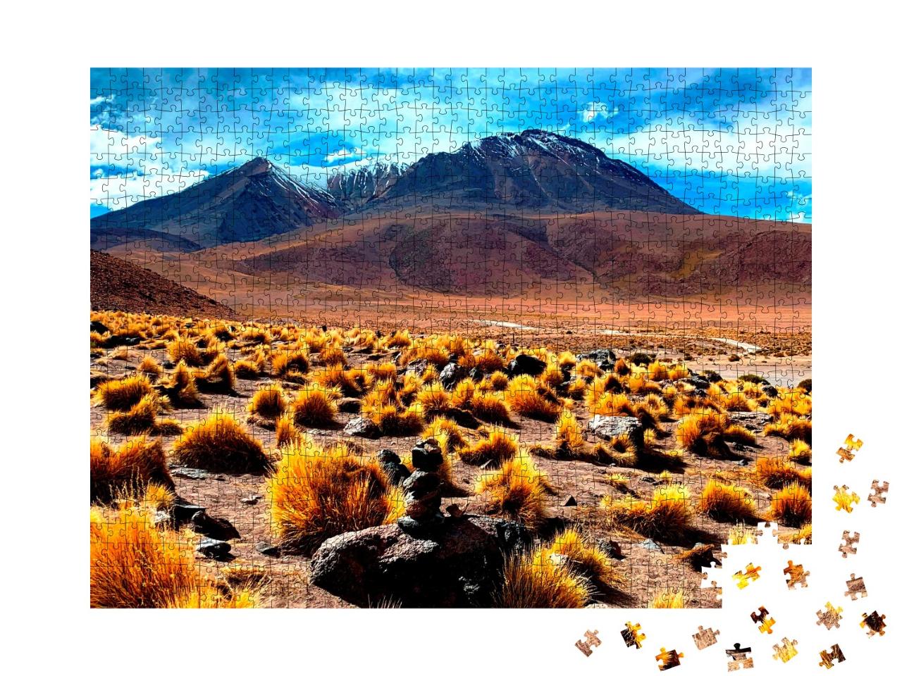 Puzzle de 1000 pièces « Hauts plateaux de Bolivie au volcan Canapa »
