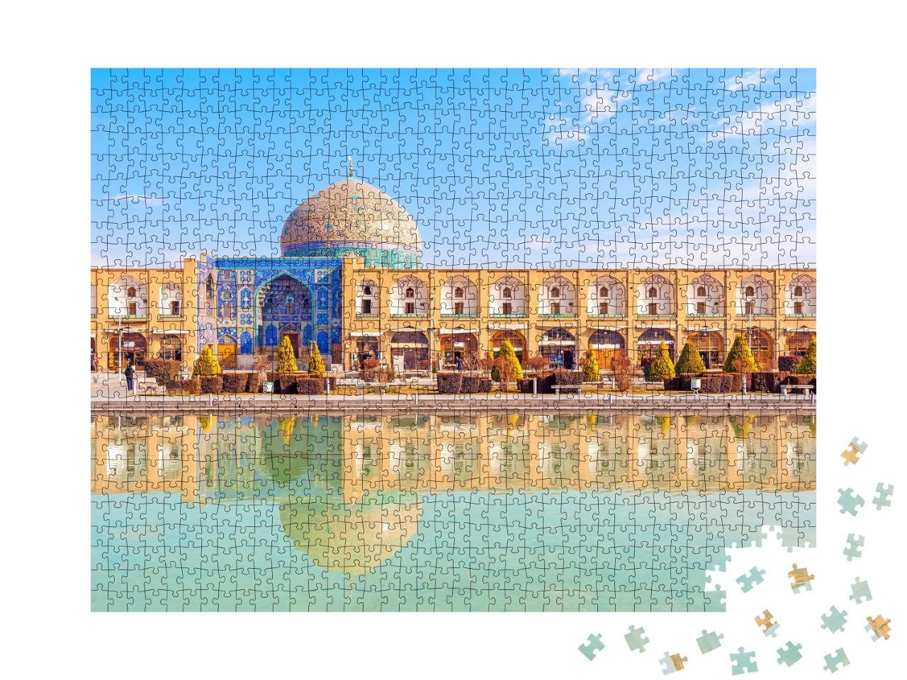 Puzzle de 1000 pièces « Mosquée Sheikh Lotfollah sur la place Naqsh-e Jahan à Ispahan, Iran »