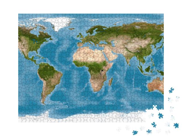 Puzzle de 1000 pièces « Carte du monde »