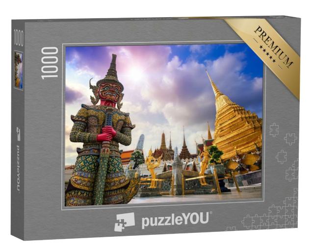 Puzzle de 1000 pièces « Atemberaubender Wat Phra Kaew, Tempel des Smaragdbuddhas Bangkok, Thaïlande »