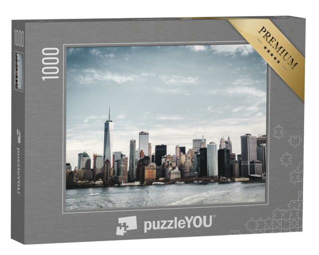 Puzzle de 1000 pièces « L'horizon de Manhattan vu de l'Hudson River »