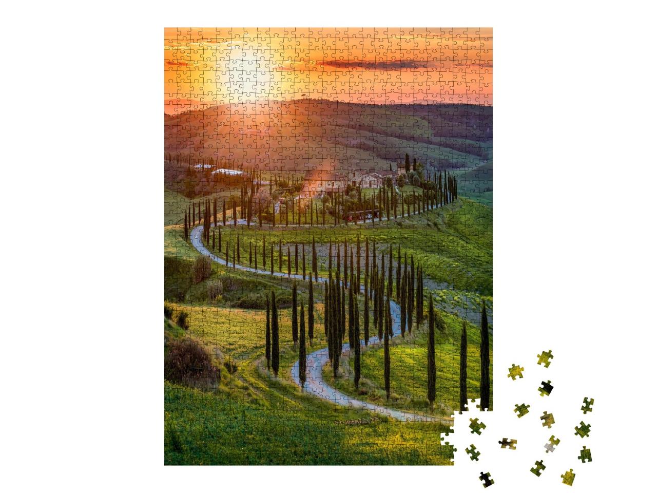 Puzzle de 1000 pièces « Printemps en Toscane, Italie »