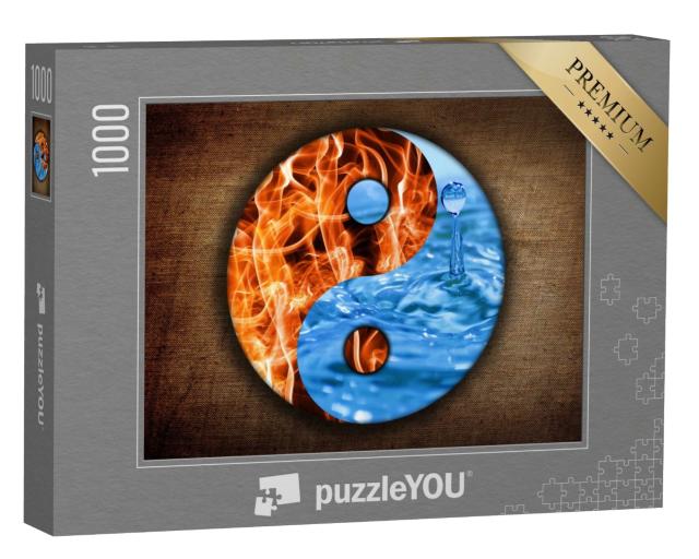 Puzzle de 1000 pièces « L'eau et le feu. Yin et Yang Symbole de l'harmonie »