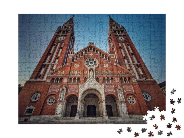 Puzzle de 1000 pièces « L'une des beautés de la Hongrie est la cathédrale de Szeged »