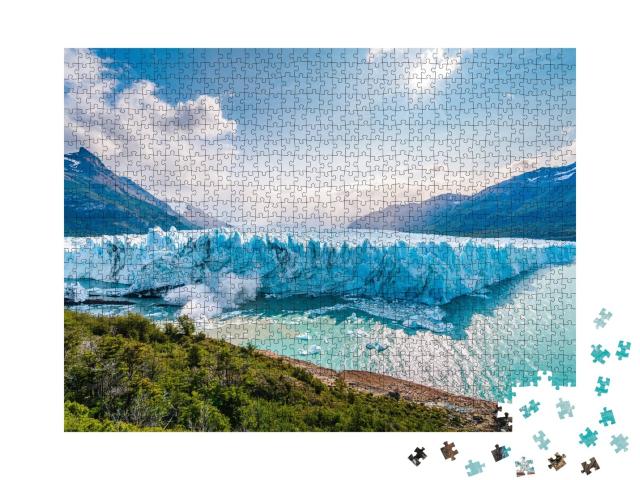 Puzzle de 1000 pièces « Rupture de glace au glacier Perito Moreno, Argentine »