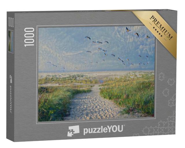 Puzzle de 1000 pièces « dans le style artistique de Claude Monet - Canards - Collection Puzzle Artistes & Tableaux »