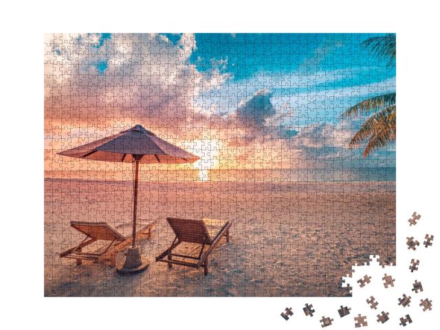 Puzzle de 1000 pièces « Coucher de soleil au paradis »