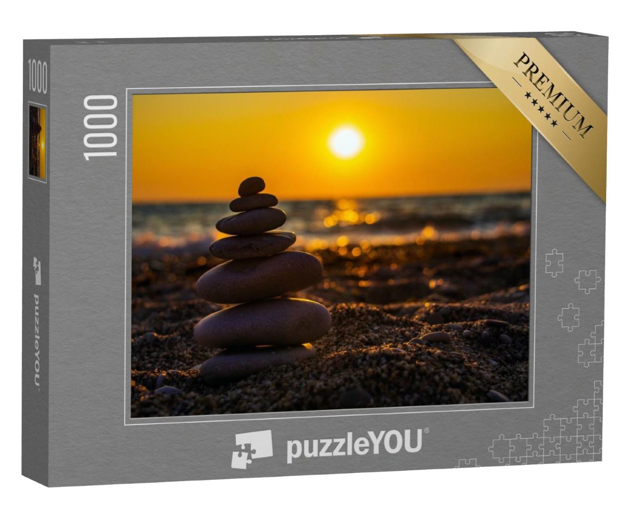 Puzzle de 1000 pièces « Pierres zen sur la plage »