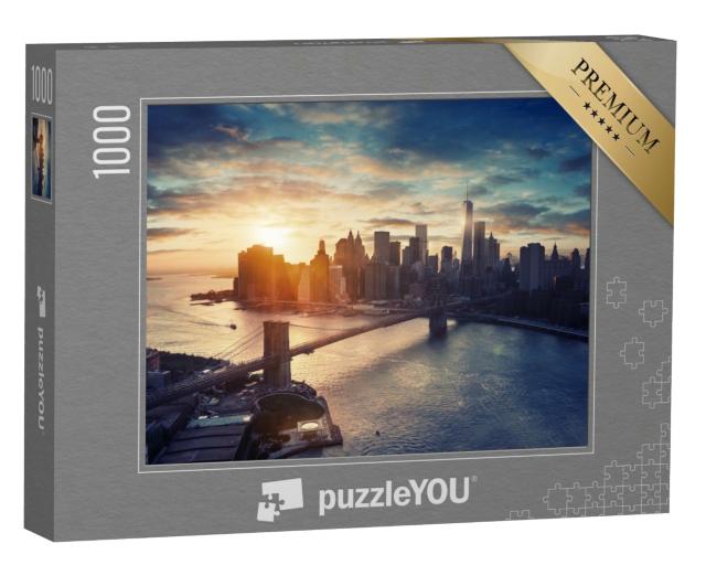 Puzzle de 1000 pièces « Manhattan au coucher du soleil, New York »