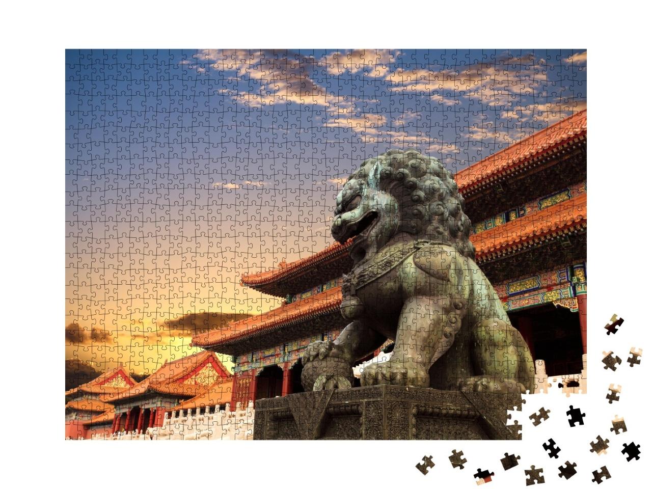 Puzzle de 1000 pièces « La Cité interdite au coucher du soleil, Pékin »