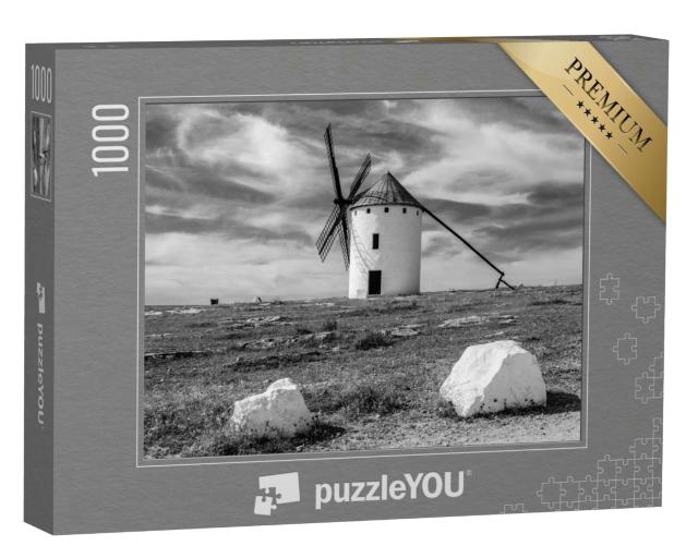 Puzzle de 1000 pièces « Moulin à vent typique de Campo de Criptana, Espagne »