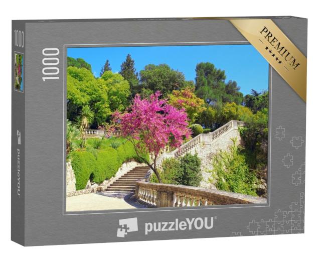 Puzzle de 1000 pièces « Fleur dans les Jardins de la Fontaine à Nîmes, France. »