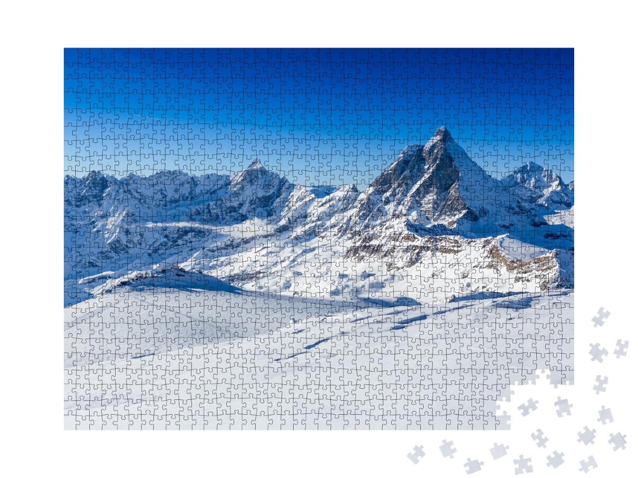 Puzzle de 1000 pièces « Le Cervin entre la Suisse et l'Italie »