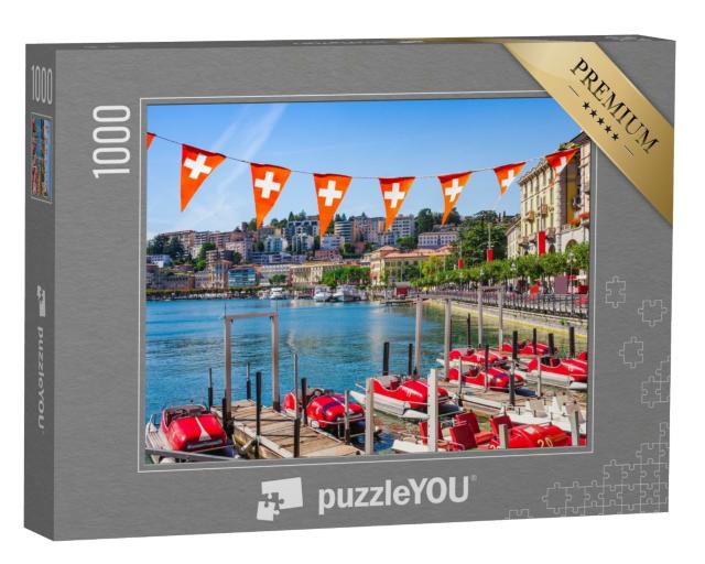 Puzzle de 1000 pièces « Vue panoramique sur le lac de Lugano »