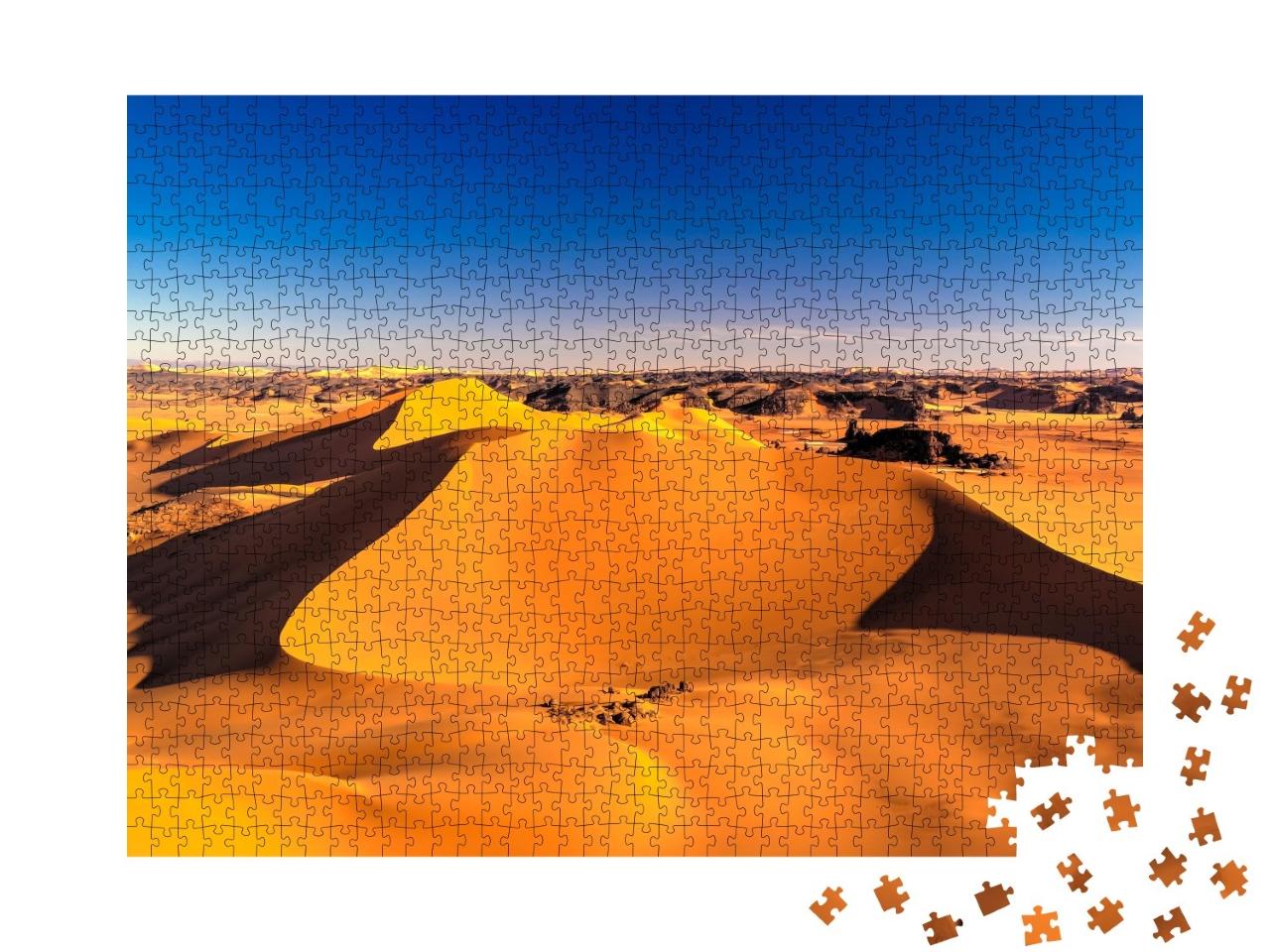 Puzzle de 1000 pièces « Coucher de soleil dans le parc national du Tassili nAjjer, Algérie »