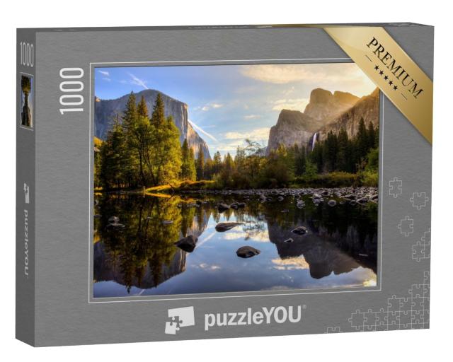 Puzzle de 1000 pièces « Lever de soleil dans la vallée de Yosemite, parc national de Yosemite, Californie »