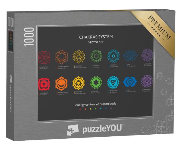 Puzzle de 1000 pièces « Système de chakras du corps humain »