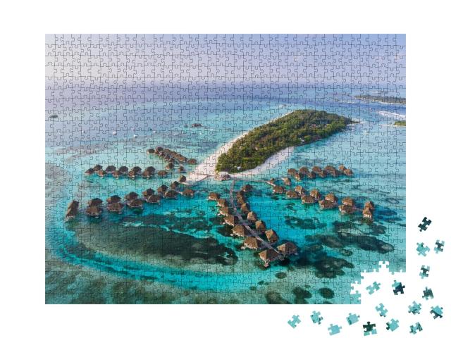 Puzzle de 1000 pièces « Les Maldives vues du ciel, Océan Indien »