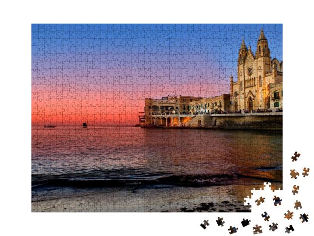 Puzzle de 1000 pièces « Baie de St Julian's à Malte »