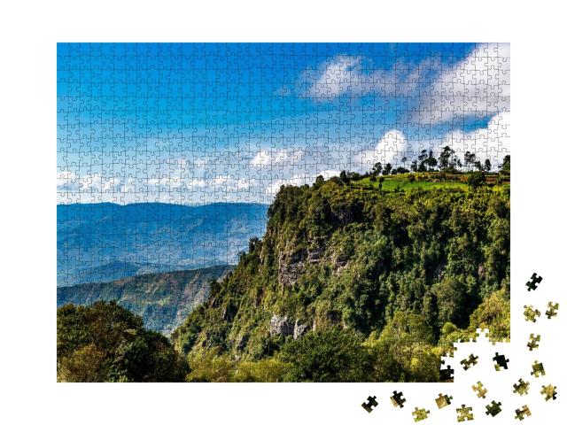 Puzzle de 1000 pièces « Montagnes de la vallée du Grand Rift au Kenya, Afrique »