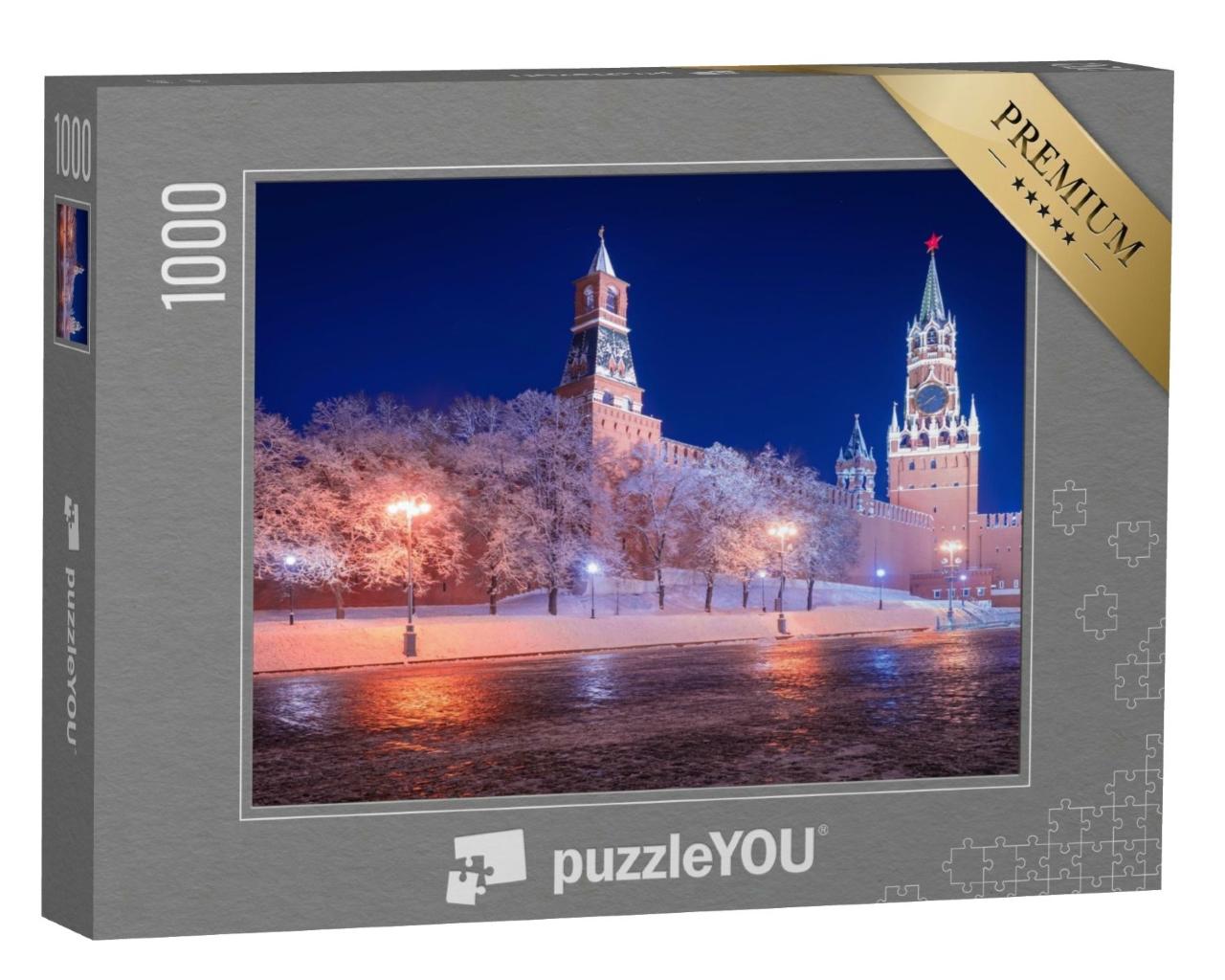 Puzzle de 1000 pièces « Moscou en hiver : la place Rouge près du Kremlin »