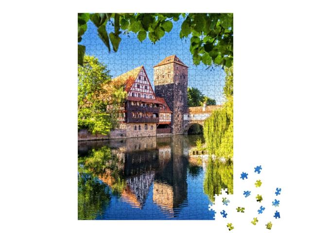 Puzzle de 1000 pièces « La vieille ville historique de Nuremberg, Franconie »