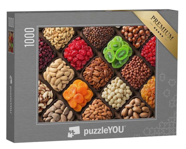 Puzzle de 1000 pièces « Choix de snacks sains et délicieux »