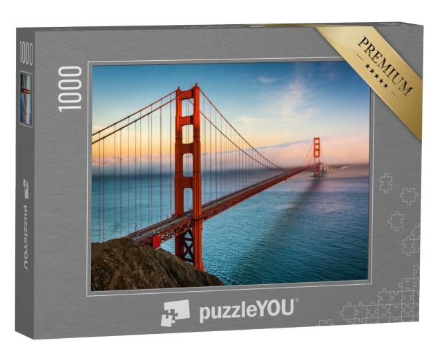 Puzzle de 1000 pièces « Le Golden Gate Bridge au coucher du soleil, San Francisco »
