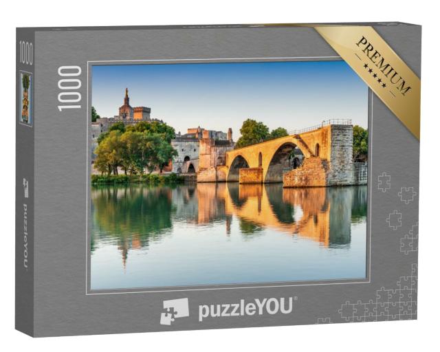 Puzzle de 1000 pièces « Pont d'Avignon avec le Palais des Papes et le Rhône, Provence, France »