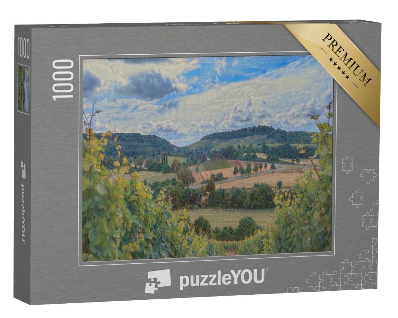 Puzzle de 1000 pièces « dans le style artistique de Claude Monet - vignobles près de Heilbronn, Allemagne »