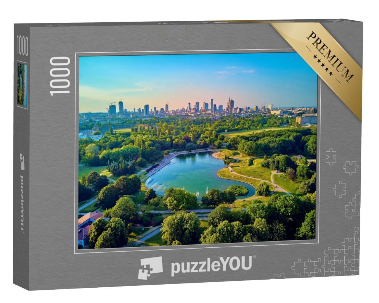 Puzzle de 1000 pièces « Varsovie : une soirée à la Mokotowskie en juin, Pologne »