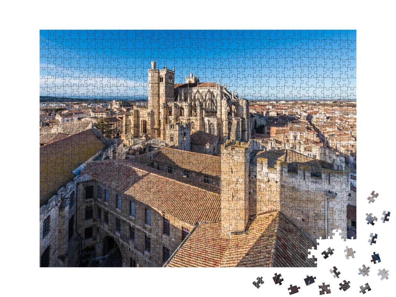 Puzzle de 1000 pièces « Cathédrale Saint Just et Saint Pasteur à Narbonne, Languedoc-Roussillon-Midi-Pyrénées, France »
