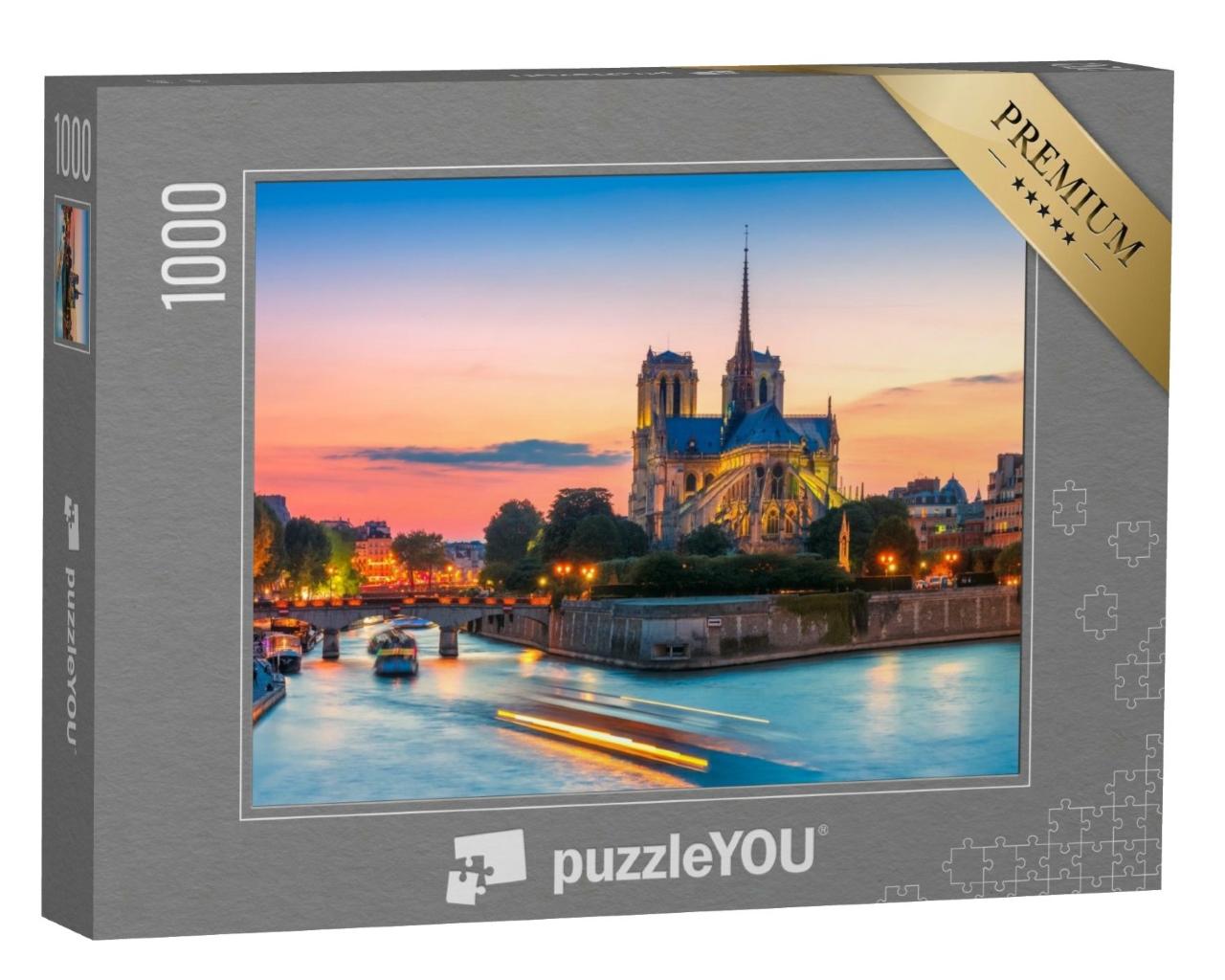 Puzzle de 1000 pièces « Vue pittoresque de la cathédrale Notre-Dame de Paris, France »