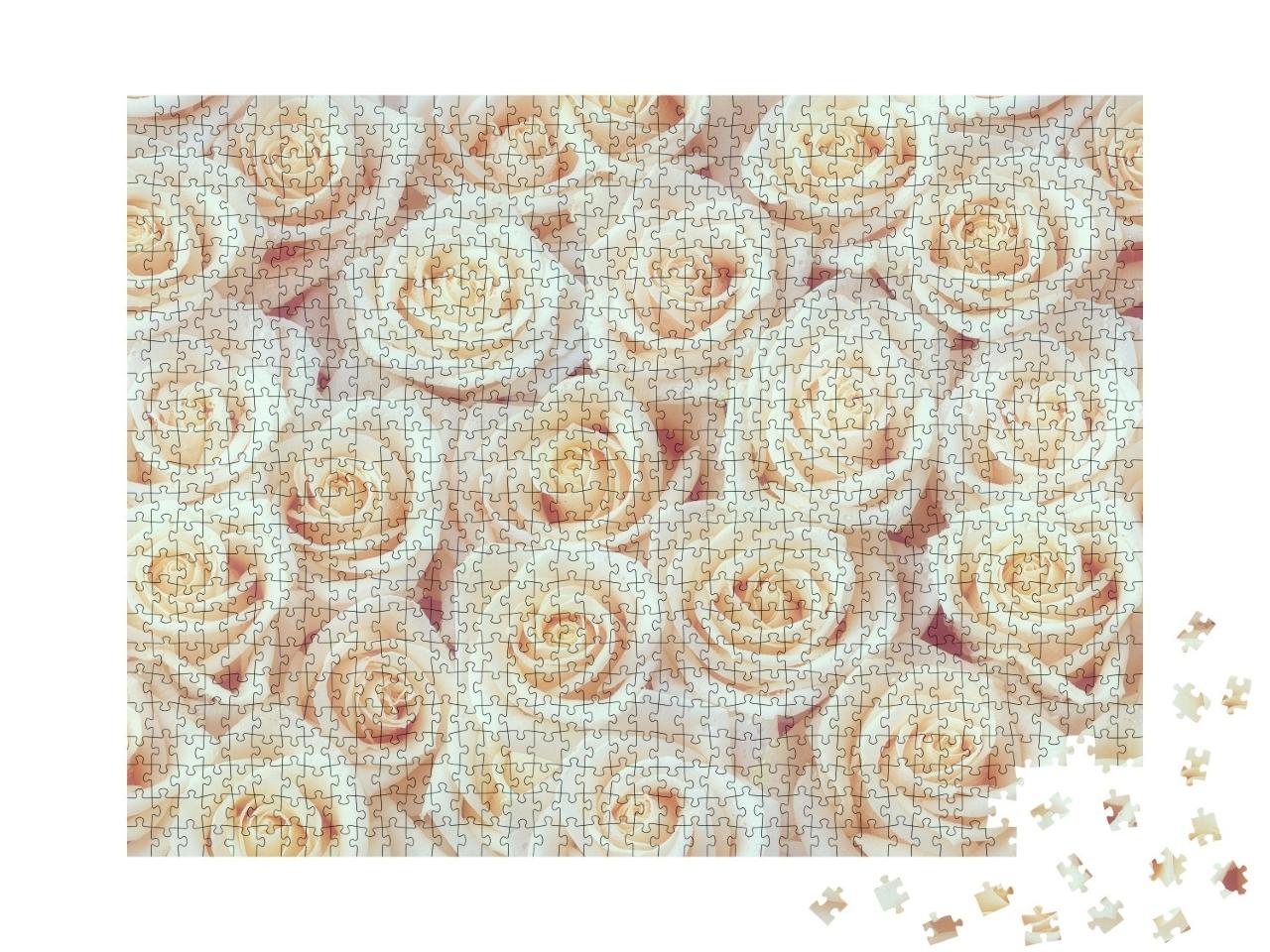 Puzzle de 1000 pièces « Roses blanches »
