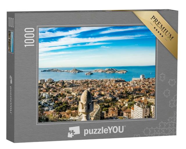 Puzzle de 1000 pièces « belle vue panoramique sur le port de Marseille, France »