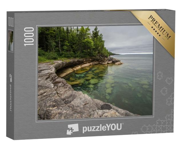 Puzzle de 1000 pièces « Baie sur la côte du lac Supérieur dans le Michigan »