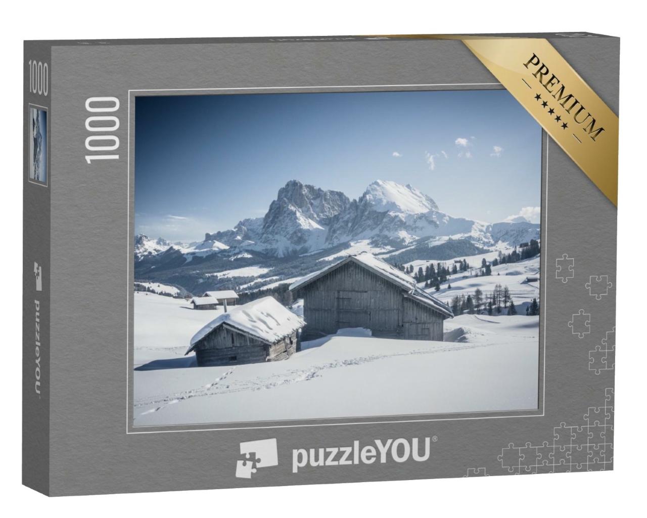 Puzzle de 1000 pièces « L'Alpe di Siusi est une oasis pour les skieurs »