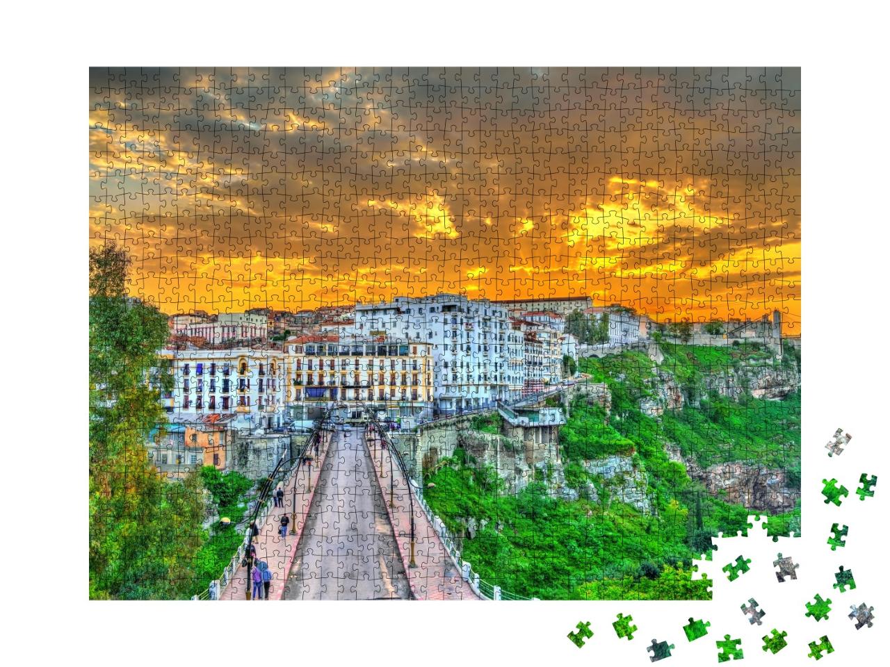 Puzzle de 1000 pièces « Constantine au coucher du soleil, Algérie »