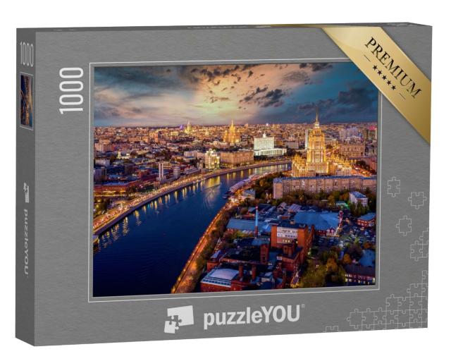 Puzzle de 1000 pièces « Skyline avec gratte-ciel : Moscou City, Russie »
