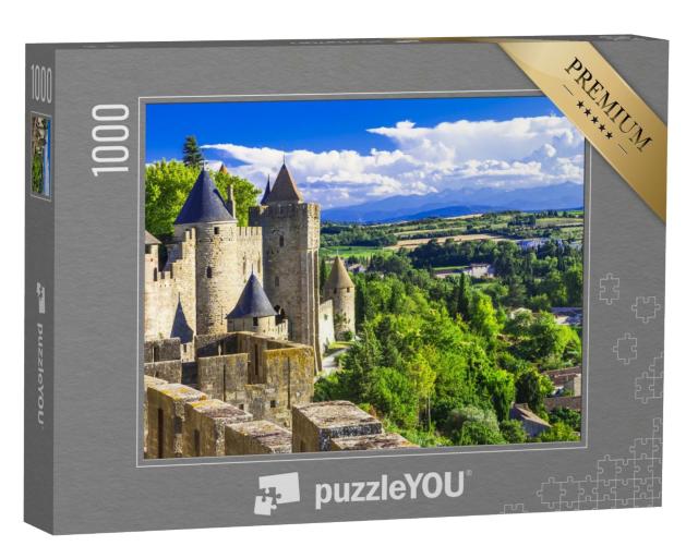 Puzzle de 1000 pièces « Carcassonne - le plus grand château médiéval et cité fortifiée d'Europe »