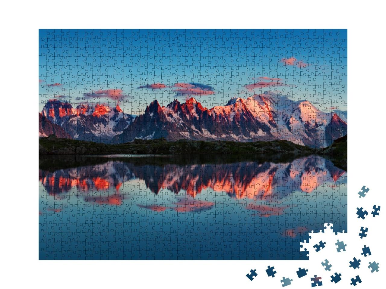 Puzzle de 1000 pièces « Le Mont Blanc en été, Alpes Graies, France, Europe »