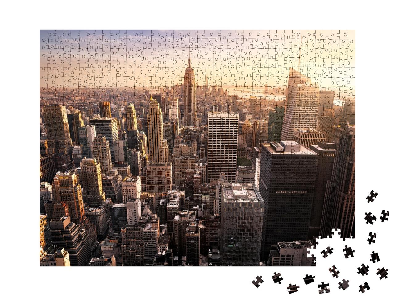 Puzzle de 1000 pièces « Ligne d'horizon de la ville de New York, États-Unis »