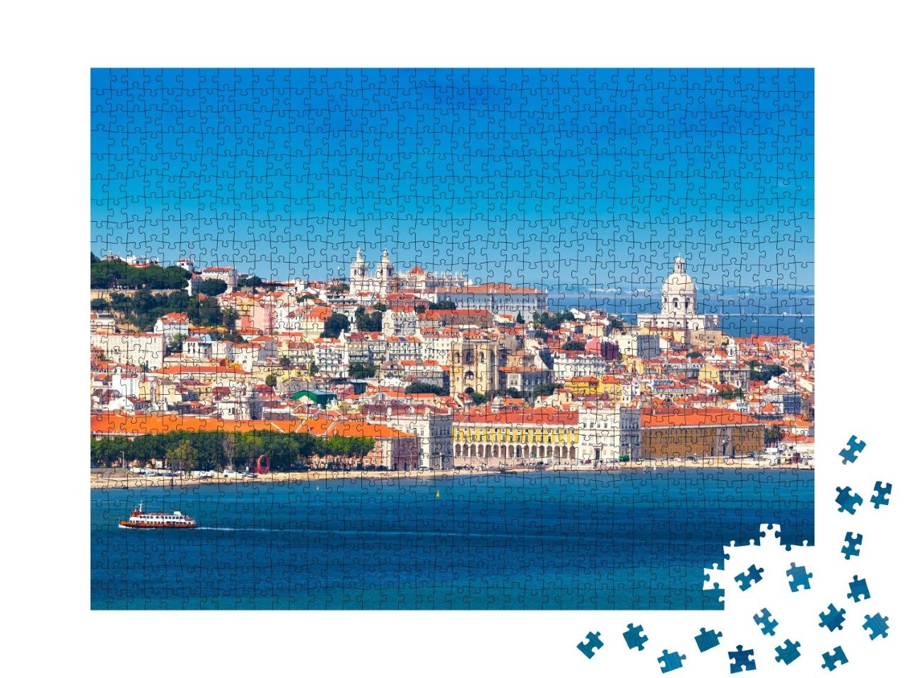 Puzzle de 1000 pièces « Skyline de Lisbonne, Portugal »