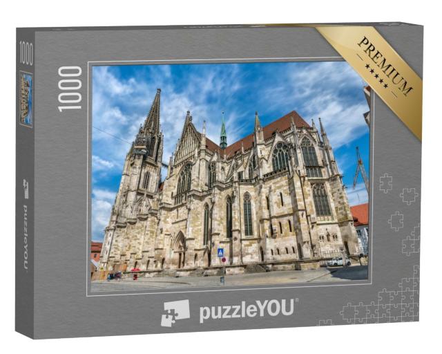 Puzzle de 1000 pièces « La cathédrale Saint-Pierre de Ratisbonne, Bavière, Allemagne »