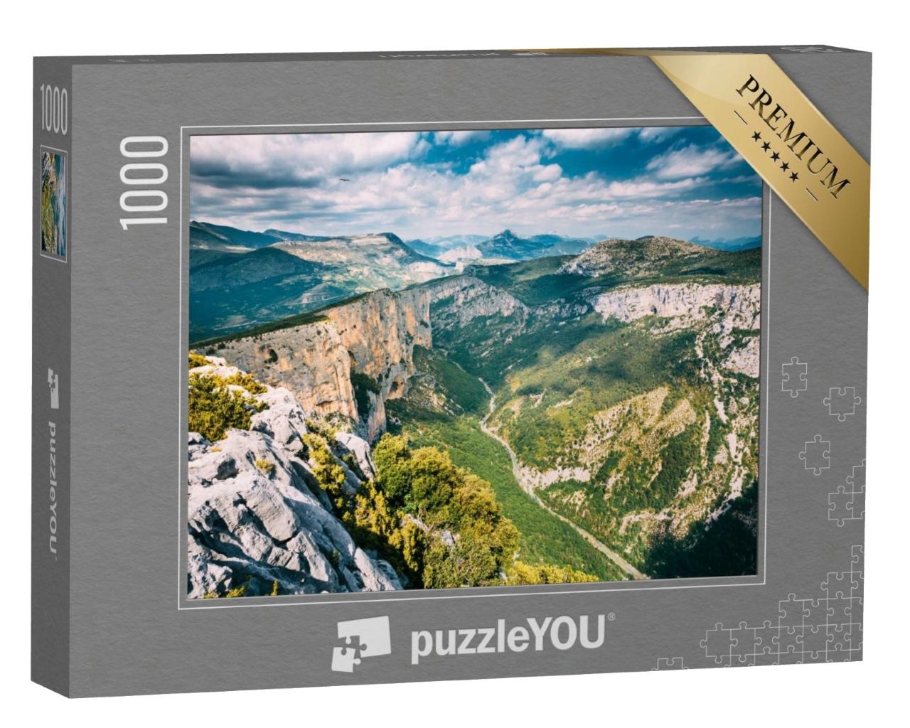 Puzzle de 1000 pièces « Paysage des Gorges du Verdon dans le sud-est de la France »