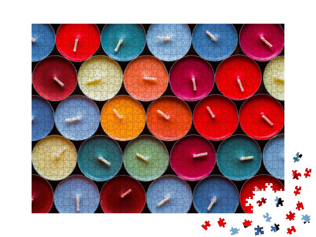 Puzzle de 1000 pièces « Bougies à réchaud colorées »