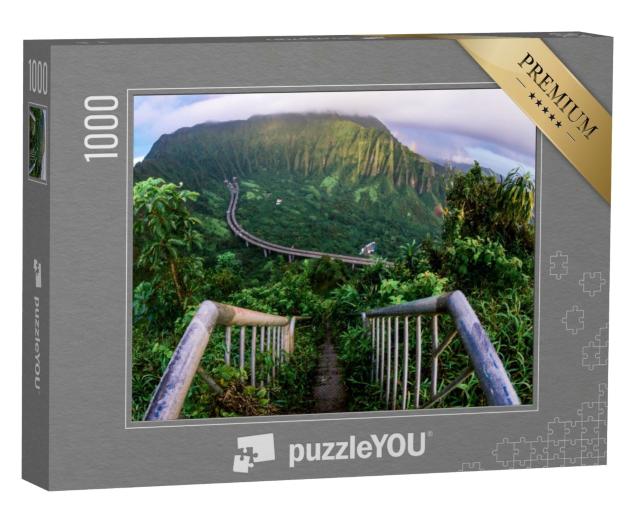 Puzzle de 1000 pièces « Stairway to Heaven Oahu, Hawaii »