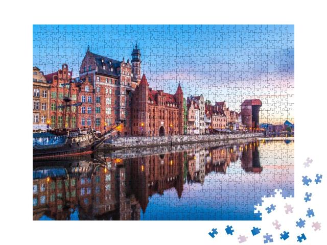Puzzle de 1000 pièces « Lever de soleil à Gdansk, Pologne »