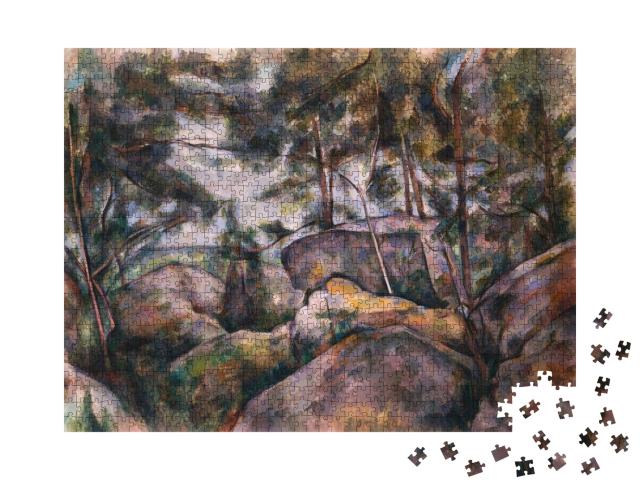 Puzzle de 1000 pièces « Paul Cézanne - Rocher dans la forêt »