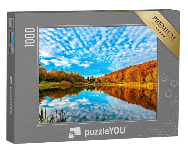 Puzzle de 1000 pièces « Paysage d'automne dans un lac clair »